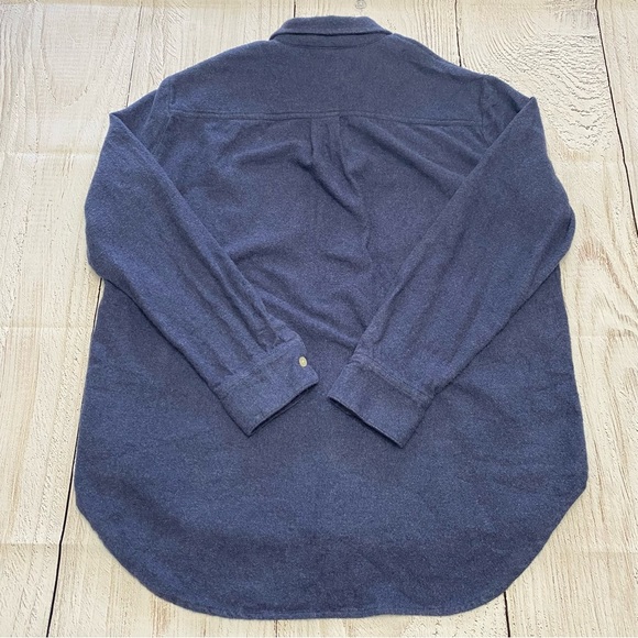 Madewell Navy Casual Flannel Button-Down Shirt Small - Picture 7 of 11